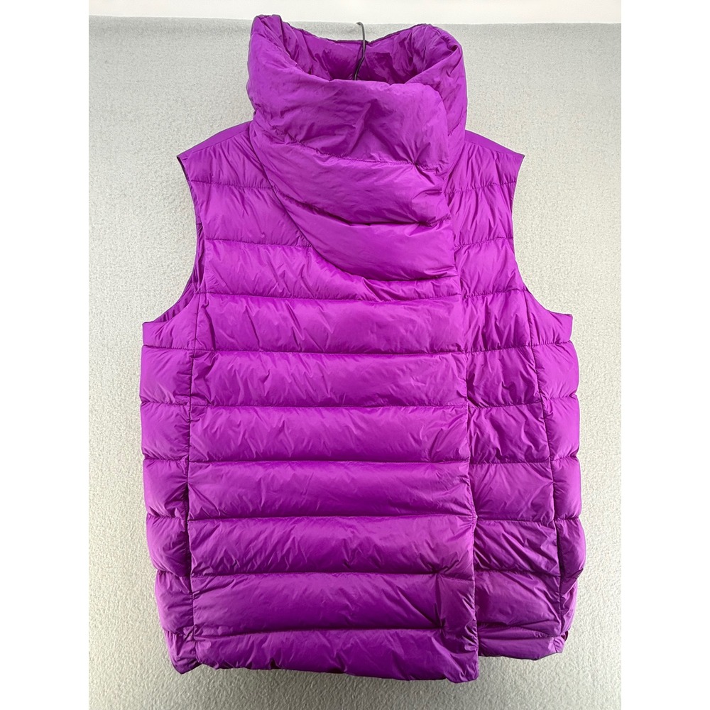 Lauren Ralph Lauren Magenta Purple Down Puffer Vest Funnel Neck Womens Medium